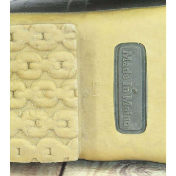 LL Bean Unlined Round Toe Ankle Duck Boots Brown Leather Lace Up Size 9 M - Picture 8 of 9